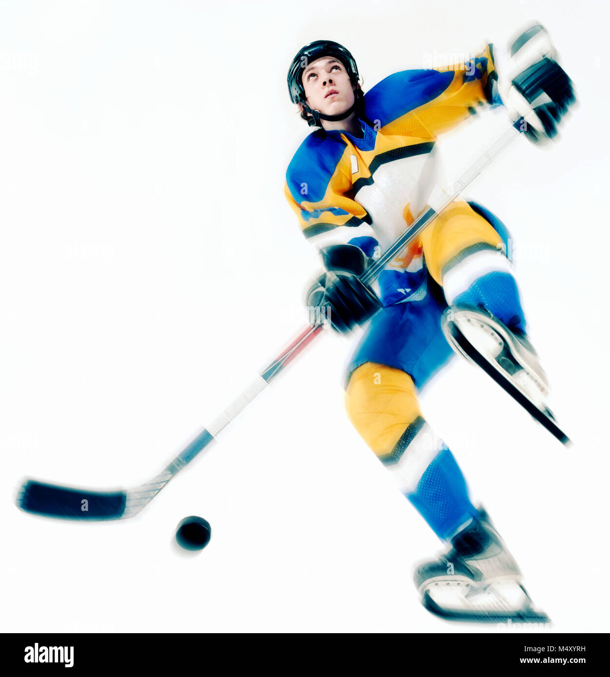 Un joueur de hockey sur glace Banque D'Images