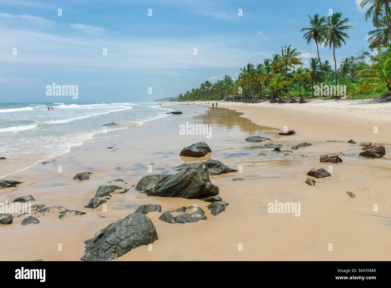 Amazing green nature à la plage de Itacarezinho Banque D'Images