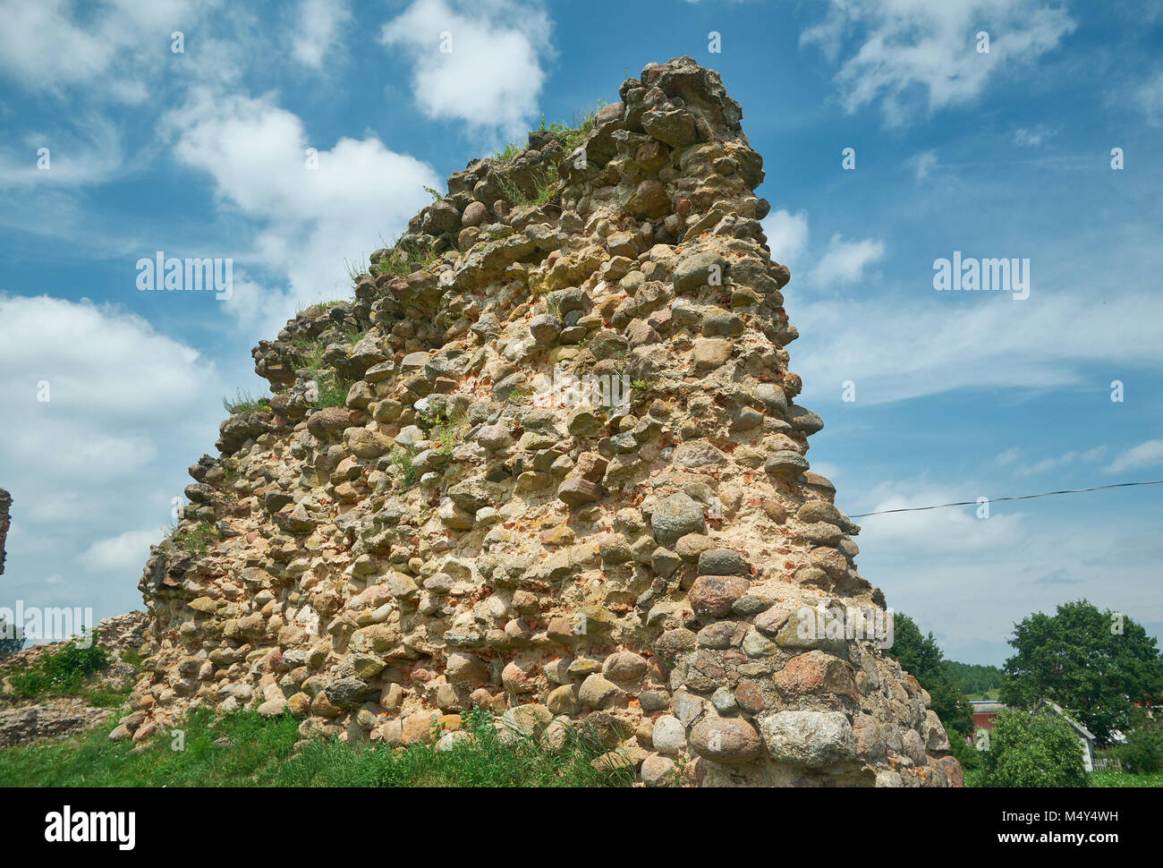 Kreva Château. les ruines d'une résidence fortifiée majeure . Banque D'Images