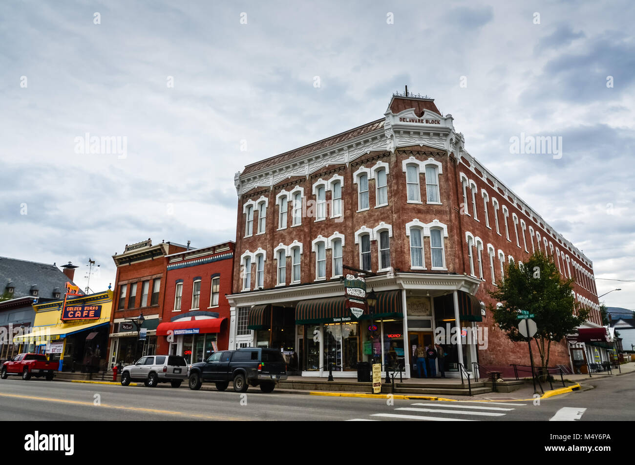 Le California Hotel, connu comme le 'joyau' de Leadville, est resté une part active dans l'histoire de l'un des plus connu des villes minières. Banque D'Images