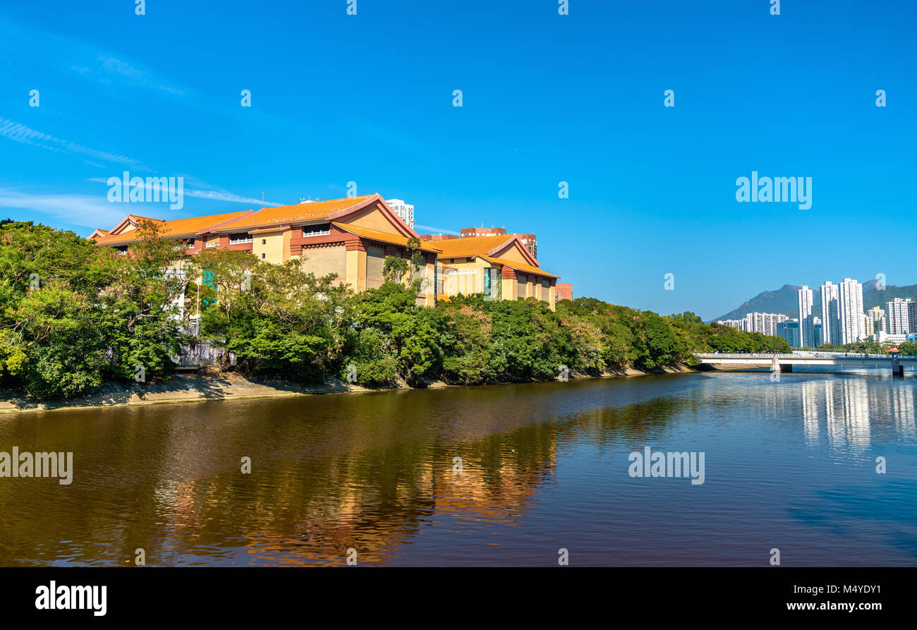 Vue sur Hong Kong Heritage Museum. Chine Banque D'Images