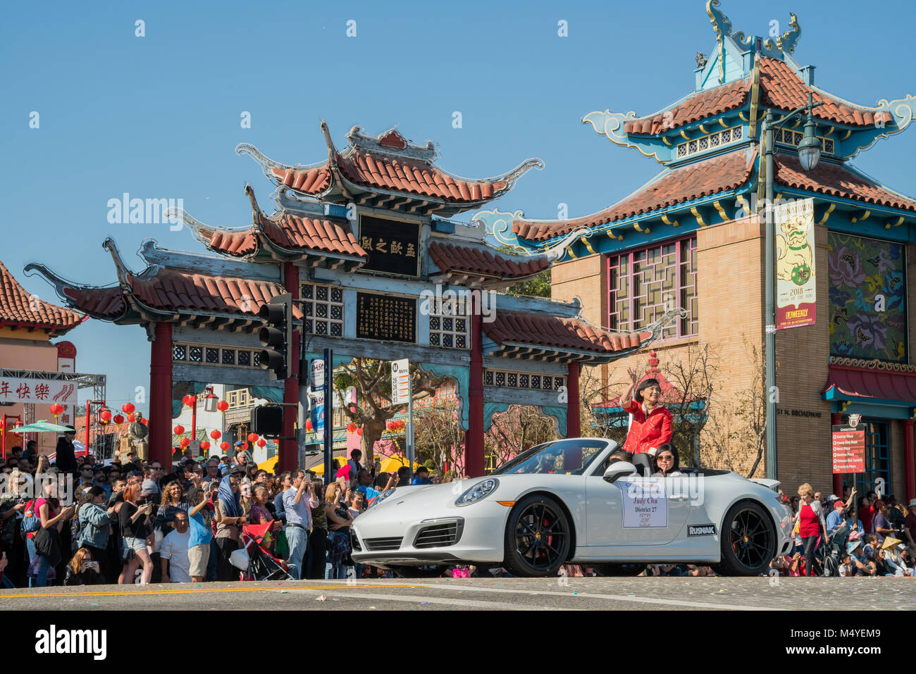 Los Angeles, 13 déc 2006 : Grand maréchal sénatrice, Judy Chu à Goldern Défilé Dragon le févr. 17, 2018 à Los Angeles, Californie Banque D'Images
