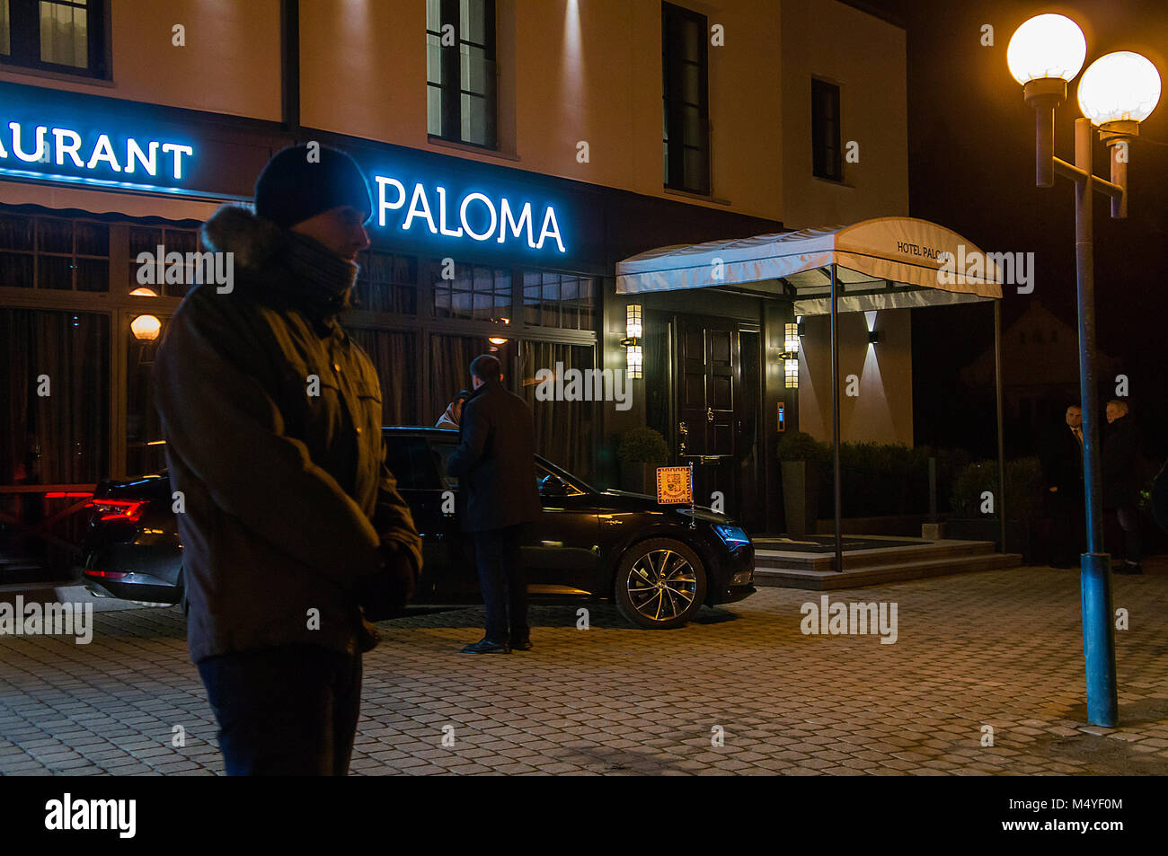 Le restaurant de l'hôtel Paloma Banque D'Images