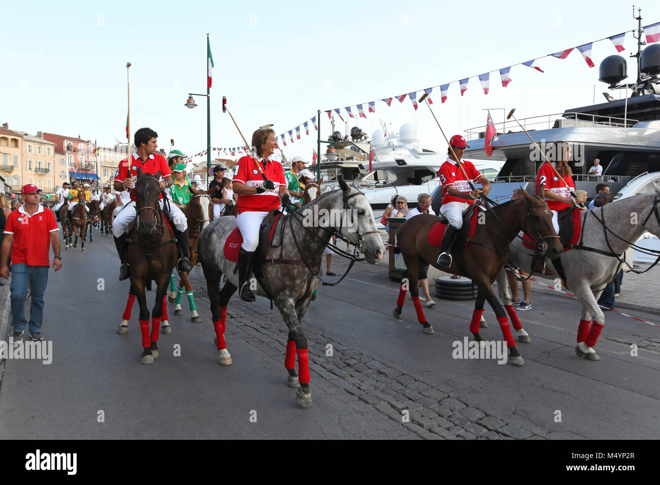 Saint Tropez Polo Team Banque D'Images