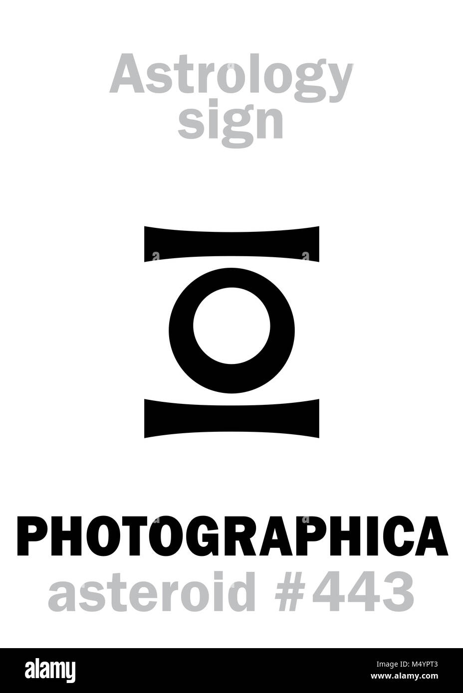 L'ASTROLOGIE : l'astéroïde PHOTOGRAPHICA Banque D'Images