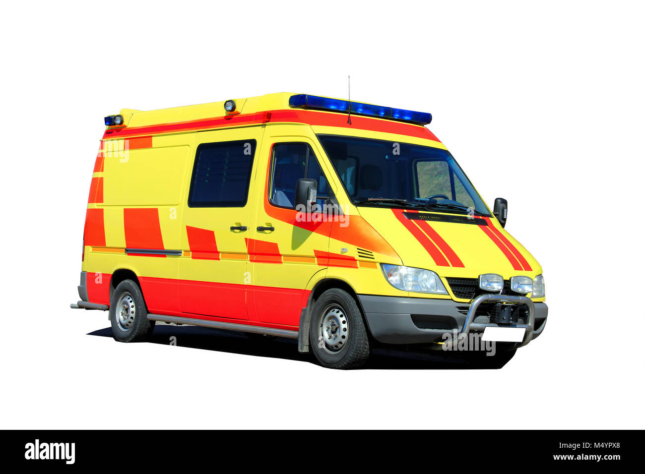 Isolé d'ambulance sur fond blanc. Banque D'Images