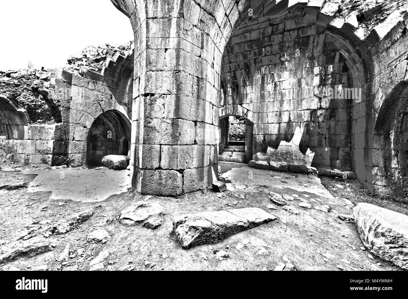 La forteresse de Nimrod en Israël Banque D'Images