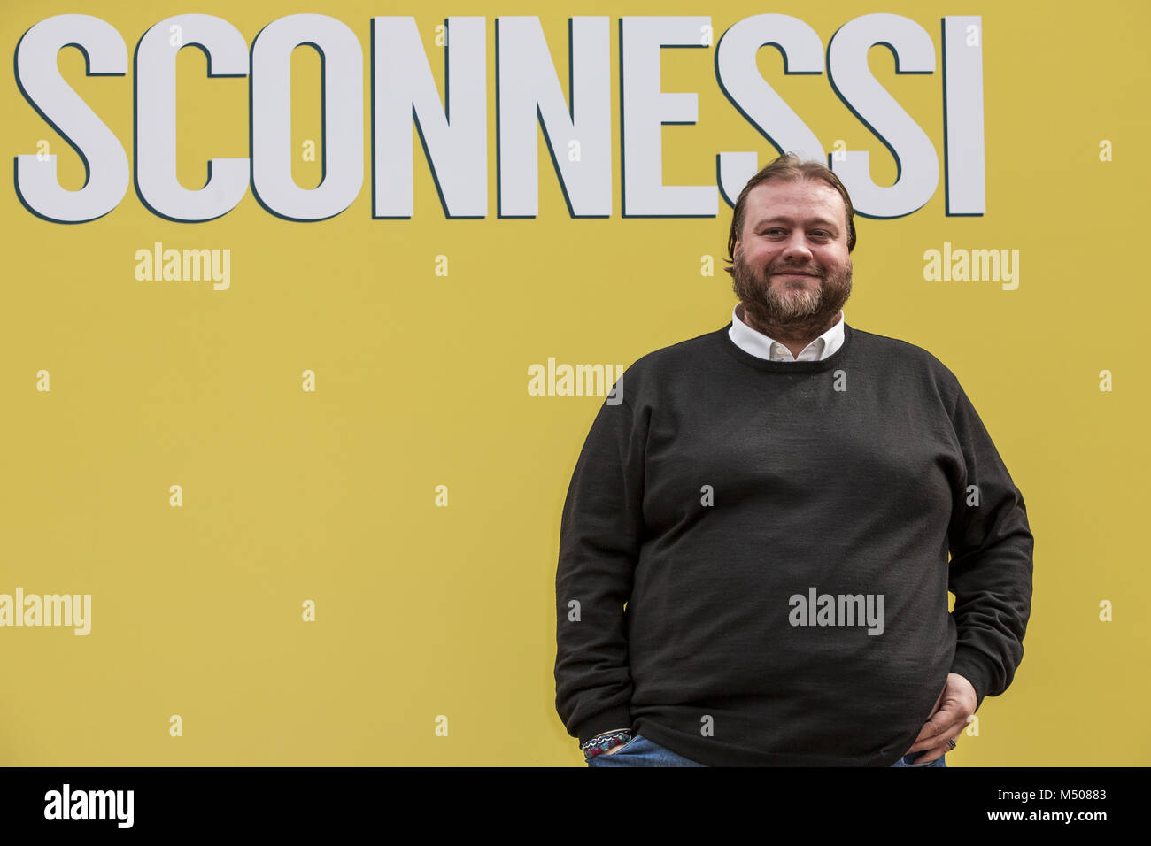 Rome, Italie. Feb 19, 2018. del Cinema à Roma - Photocall film Sconnessi avec Stefano Fresi acteur' Crédit : Riccardo Piccioli/Alamy Live News Banque D'Images