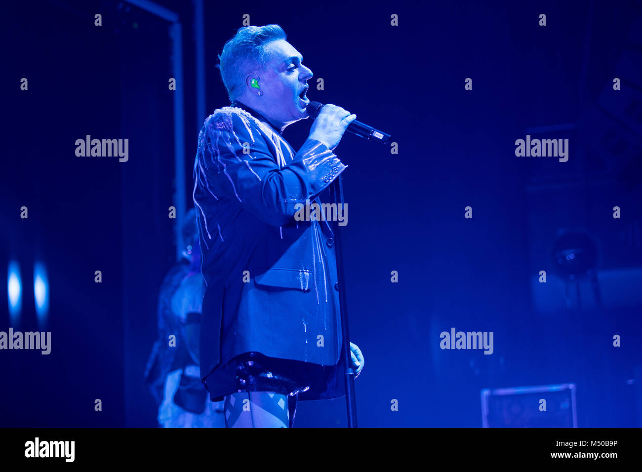 Brighton, UK. Feb 19, 2018. Andy Bell d'effacement, de l'exécution du Brighton Dome, England Crédit : Jason Richardson/Alamy Live News Banque D'Images