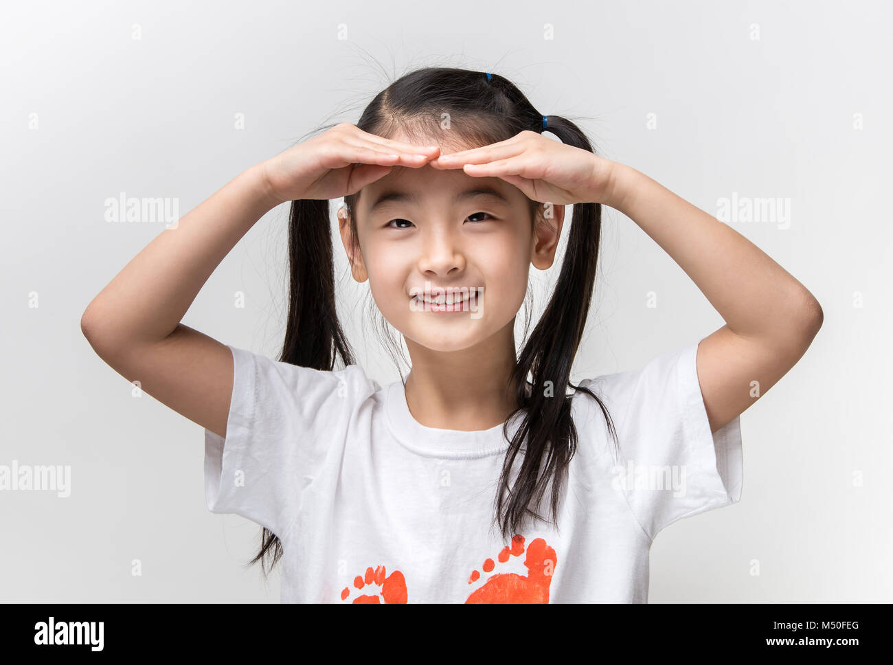 Heureux les filles asiatiques sourire Banque D'Images