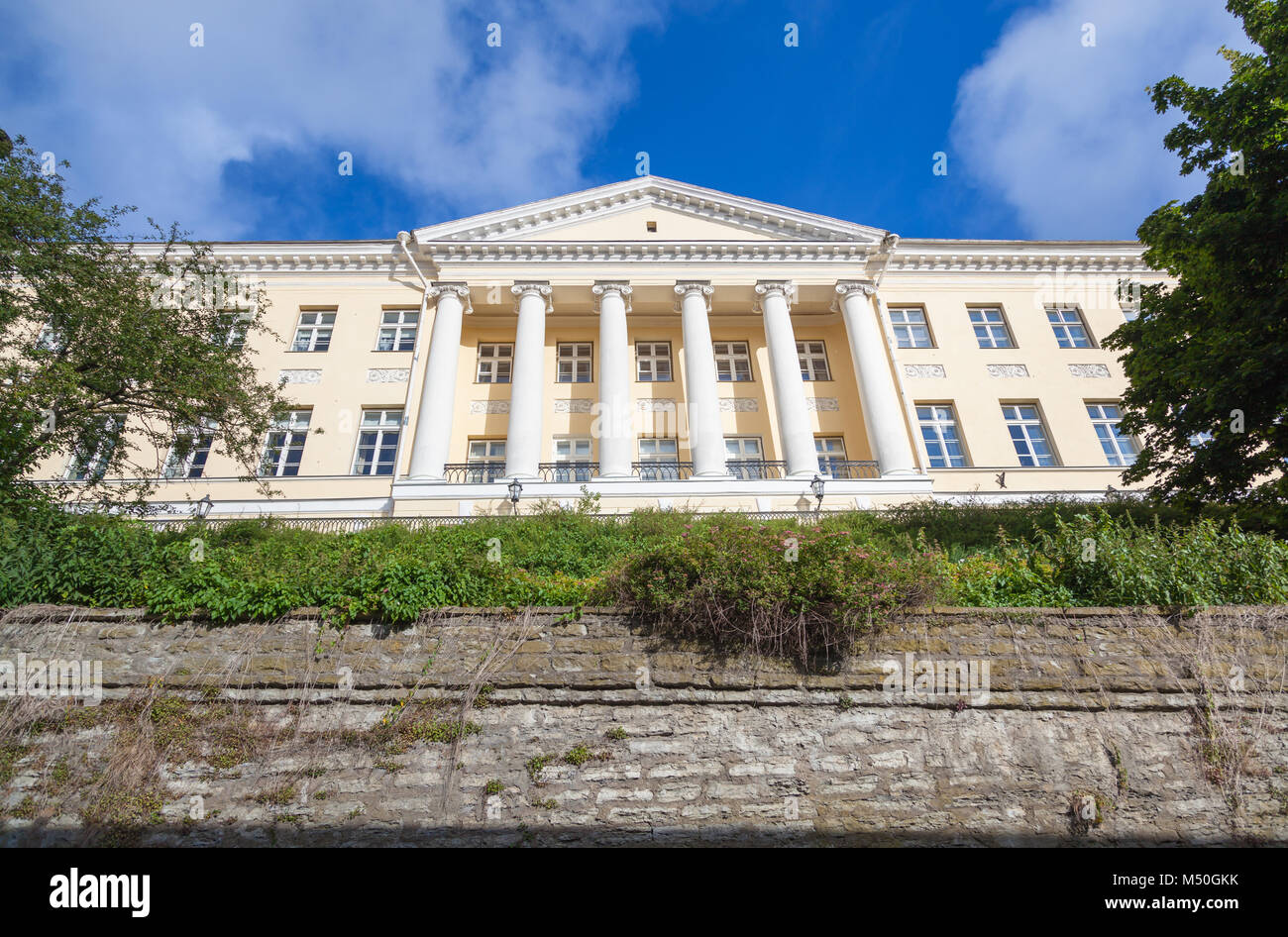 Avis sur Bureau du Chancelier de la Justice de la rue Pikk jalg à Tallin Banque D'Images