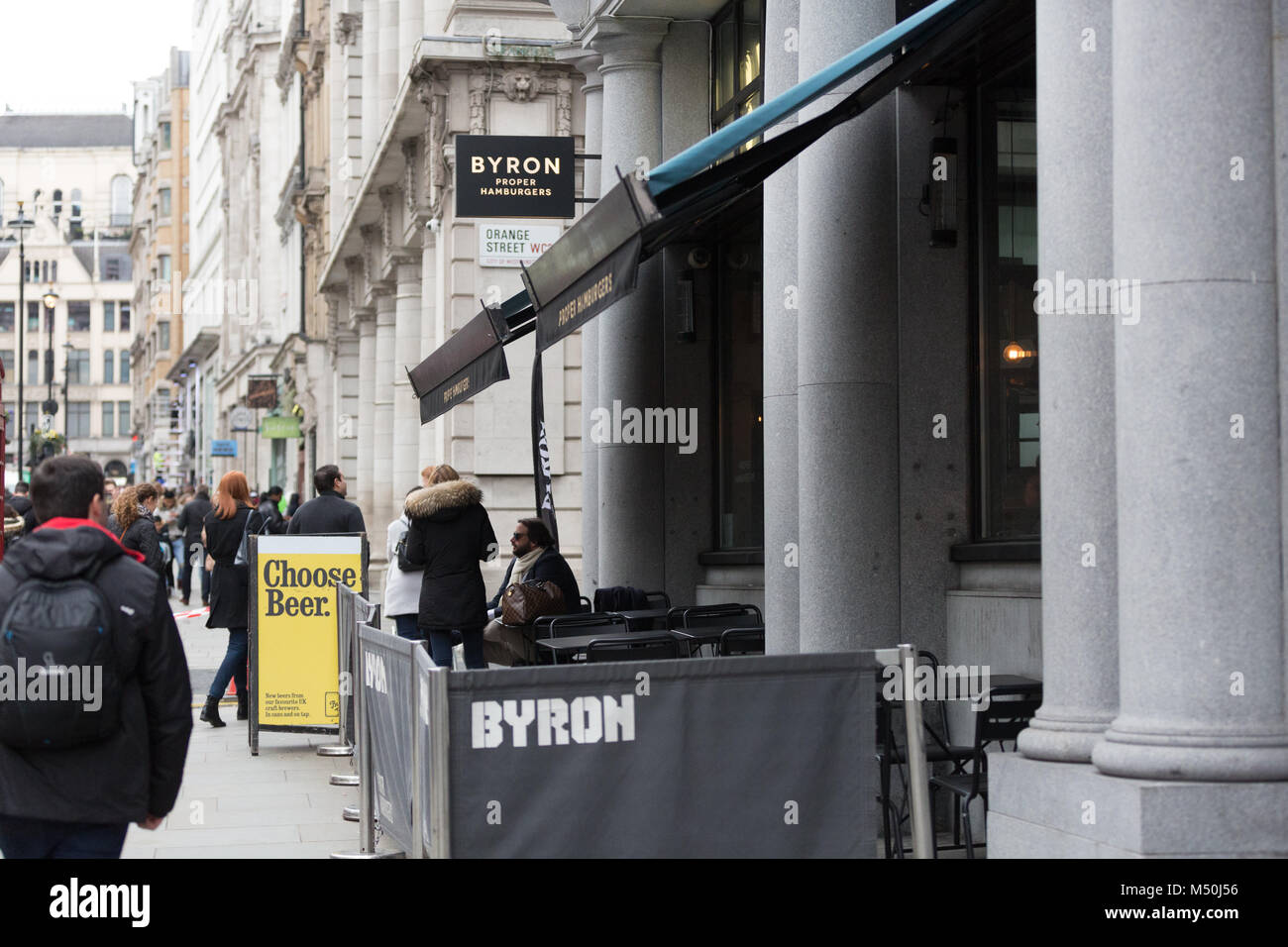 Byron Hamburgers correcte Banque D'Images