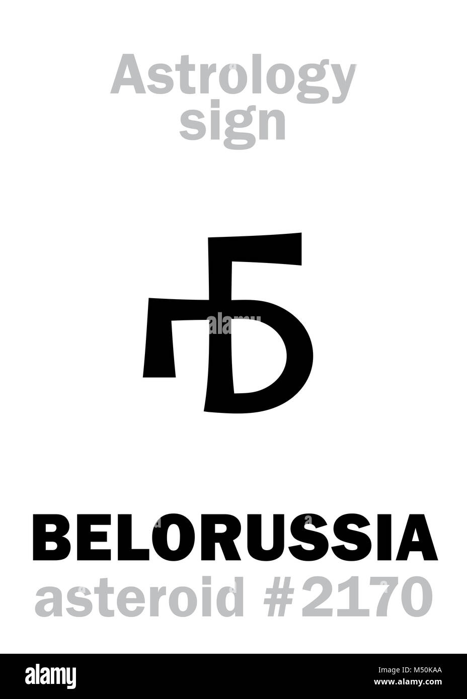 L'ASTROLOGIE : l'astéroïde en Biélorussie Banque D'Images