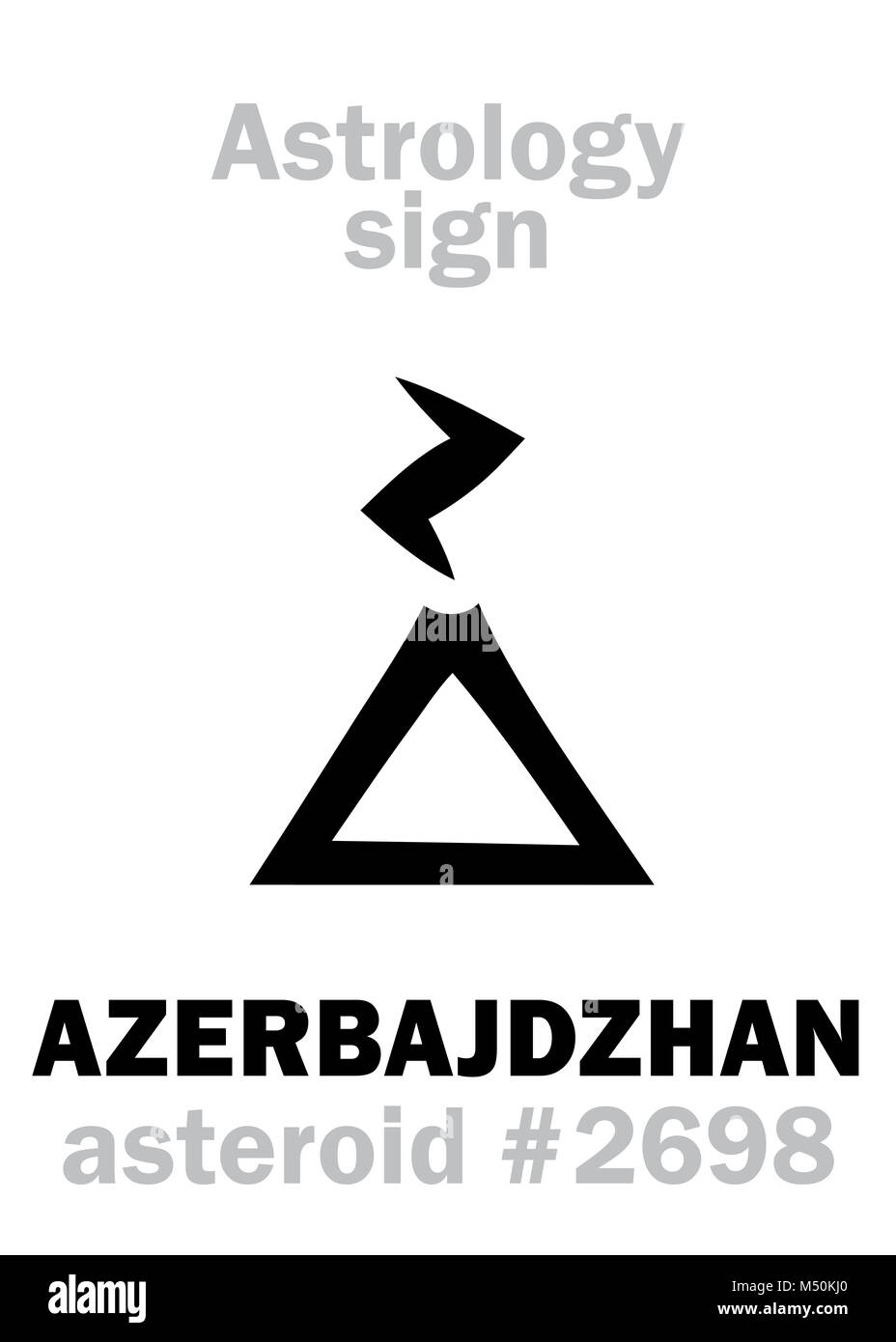 L'ASTROLOGIE : l'astéroïde AZERBAJDZHAN Banque D'Images