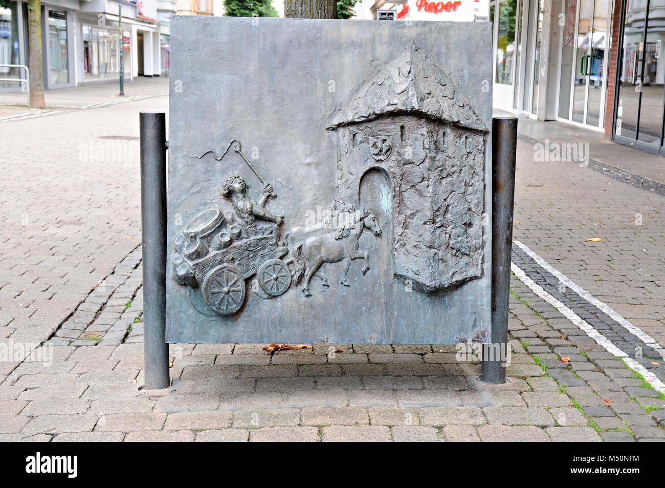 Information board East Road Ville Ahlen Allemagne Banque D'Images