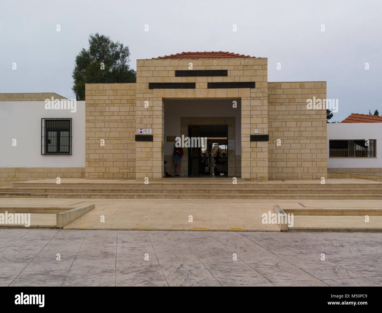 Entrée de Kato Paphos, Parc archéologique de fouilles avec des villes grecques et romaines dans la région de Nea Paphos Chypre Paphos ville côtière Banque D'Images