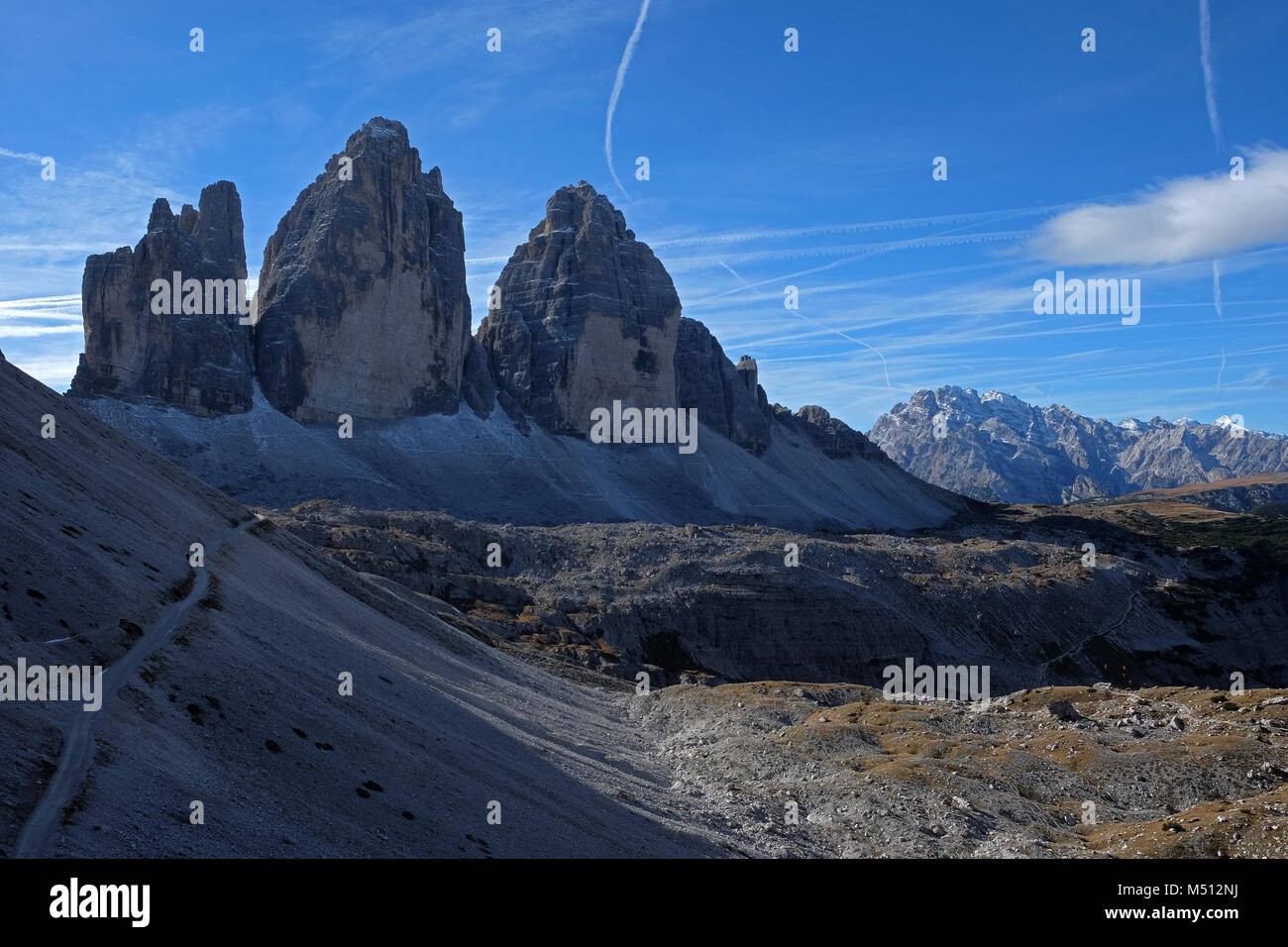 Tre Cime di Lavaredo, Dolomites, Tyrol du Sud, Italie, Drei Zinnen Banque D'Images