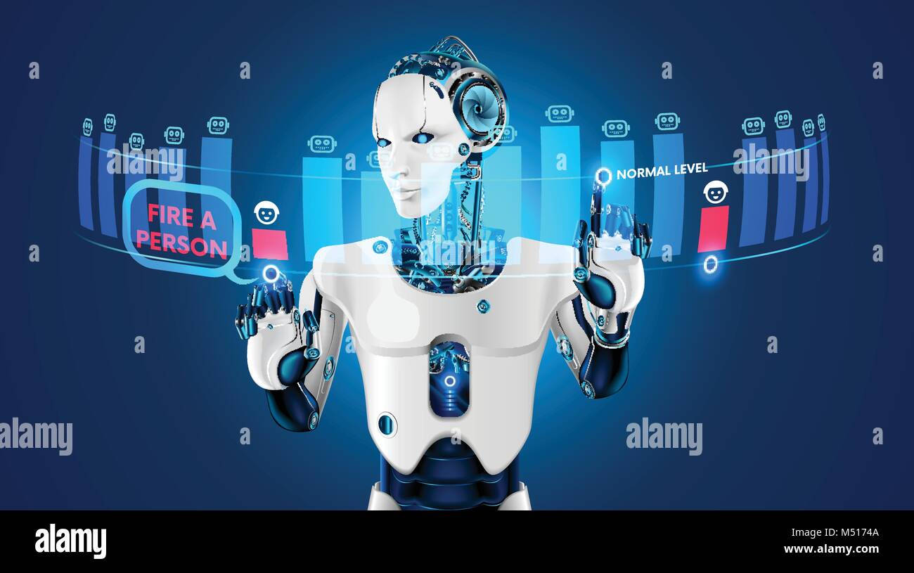 Robot fighting human Banque de photographies et d'images à haute résolution  - Alamy