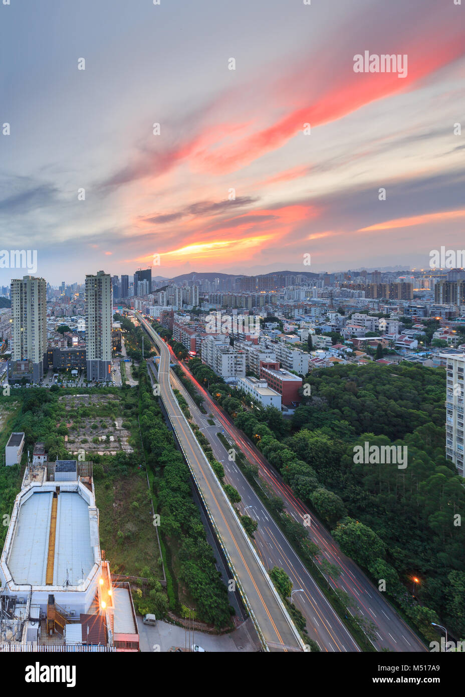 Xiamen East Mountain Villa Sunset Banque D'Images