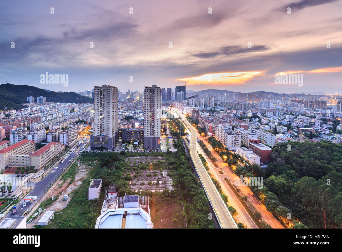 Xiamen East Mountain Villa Sunset Banque D'Images