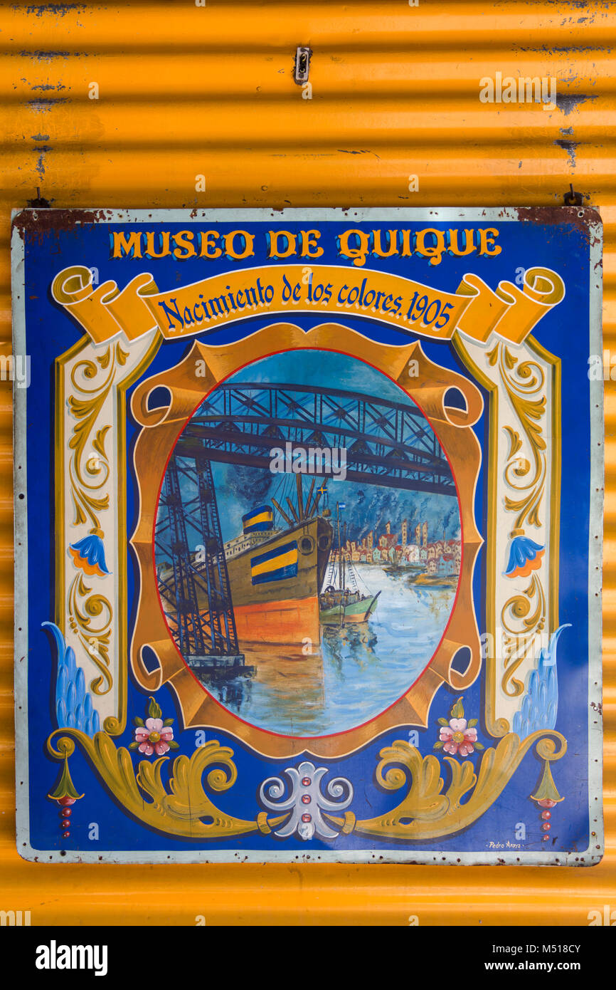 BUENOS AIRES, ARGENTINE - le 20 janvier 2018 : Détails du musée du football, Mseum de quique à La Boca, Buenos Aires, Argentine. C'est un ventilateur musée de Bo Banque D'Images