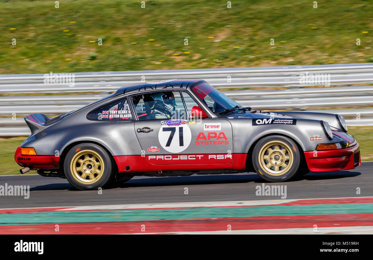 1979 Porsche 911 RSR avec chauffeur Tony Blake lors de l'avantage de la SCLC Motorsport classiques de Snetterton race Future Circuit moteur, Norfolk, Royaume-Uni. Banque D'Images