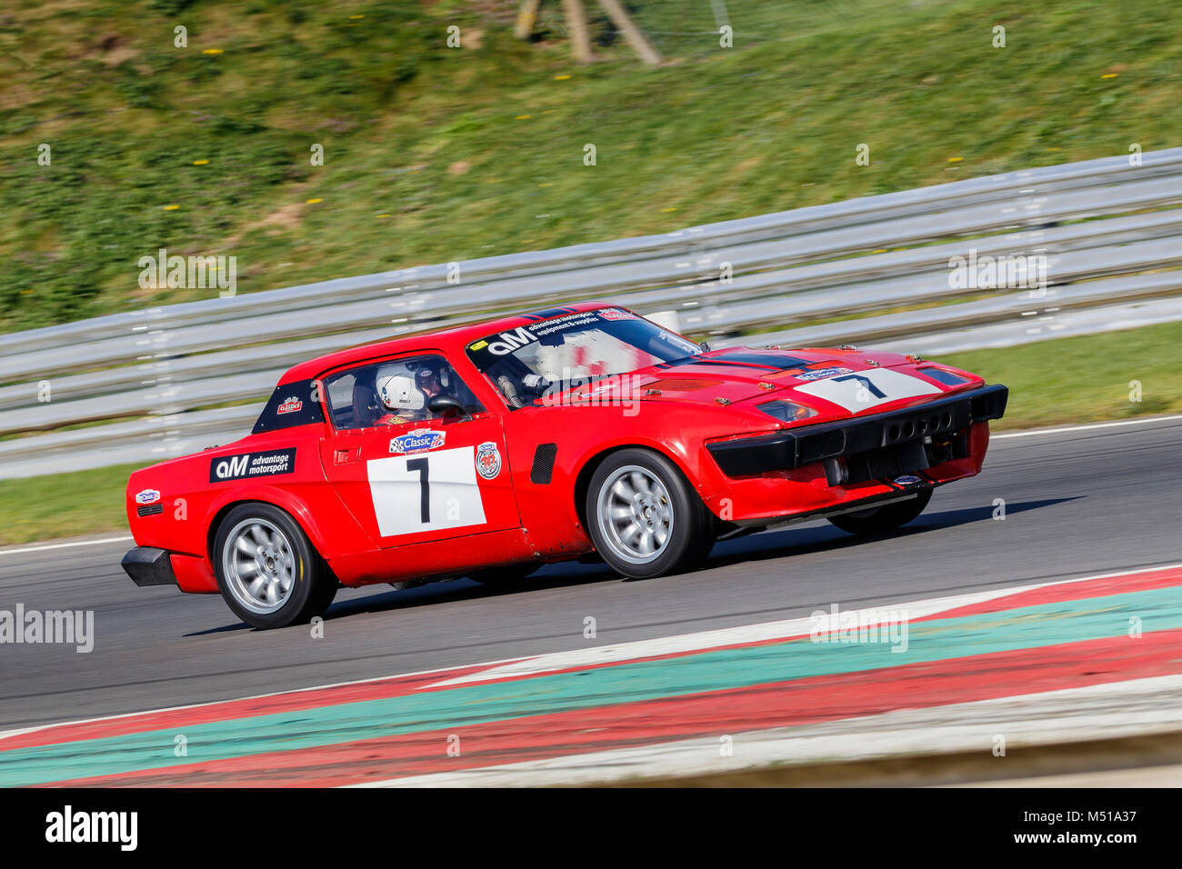 1976 Triumph TR7 V8 avec chauffeur Martyn Adams durant la SCLC avenir avantage Sport course classiques de Snetterton Motor Circuit, Norfolk, Royaume-Uni. Banque D'Images