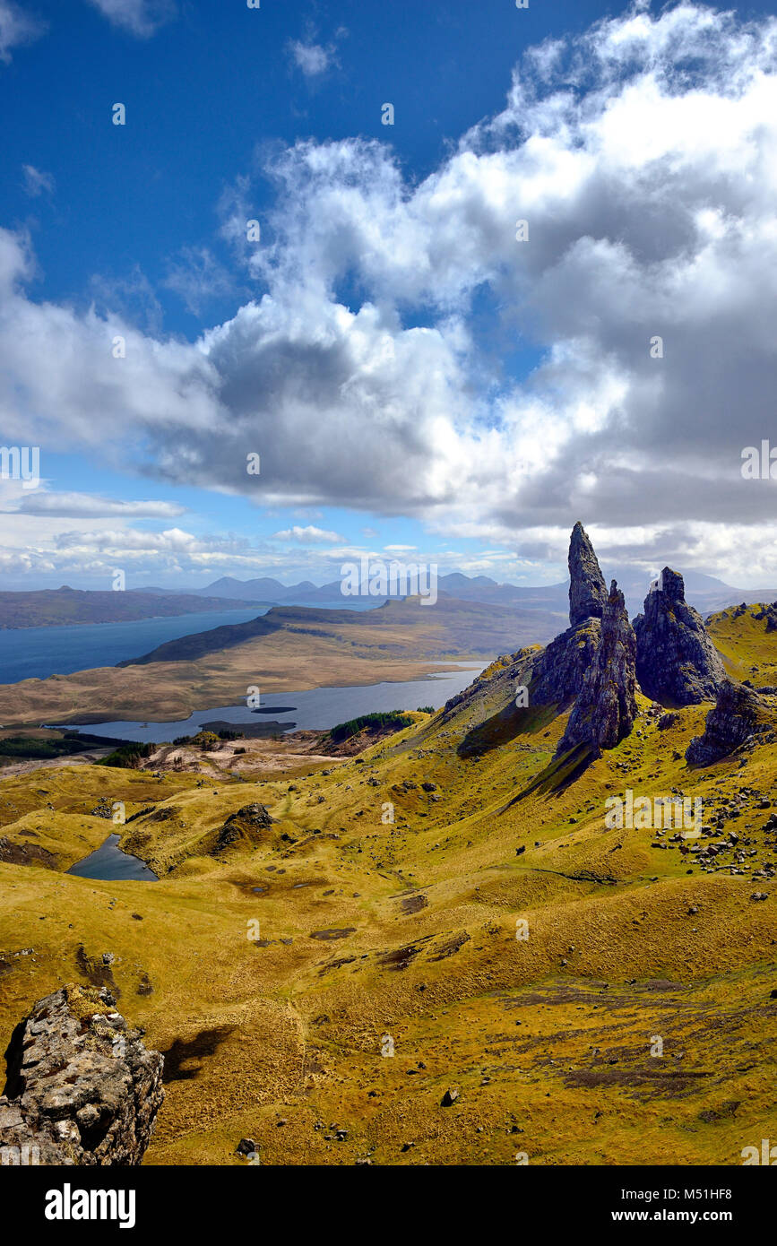 Royaume-uni, l'Écosse, l'archipel des Hébrides intérieures : île de Skye. Le vieil homme de Storr Banque D'Images
