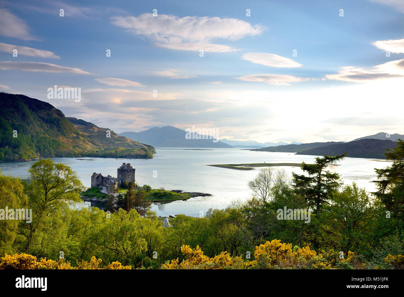 Royaume-uni, Ecosse, Highlands, Dornie, Loch Duin : le château d'Eilean Donan Banque D'Images