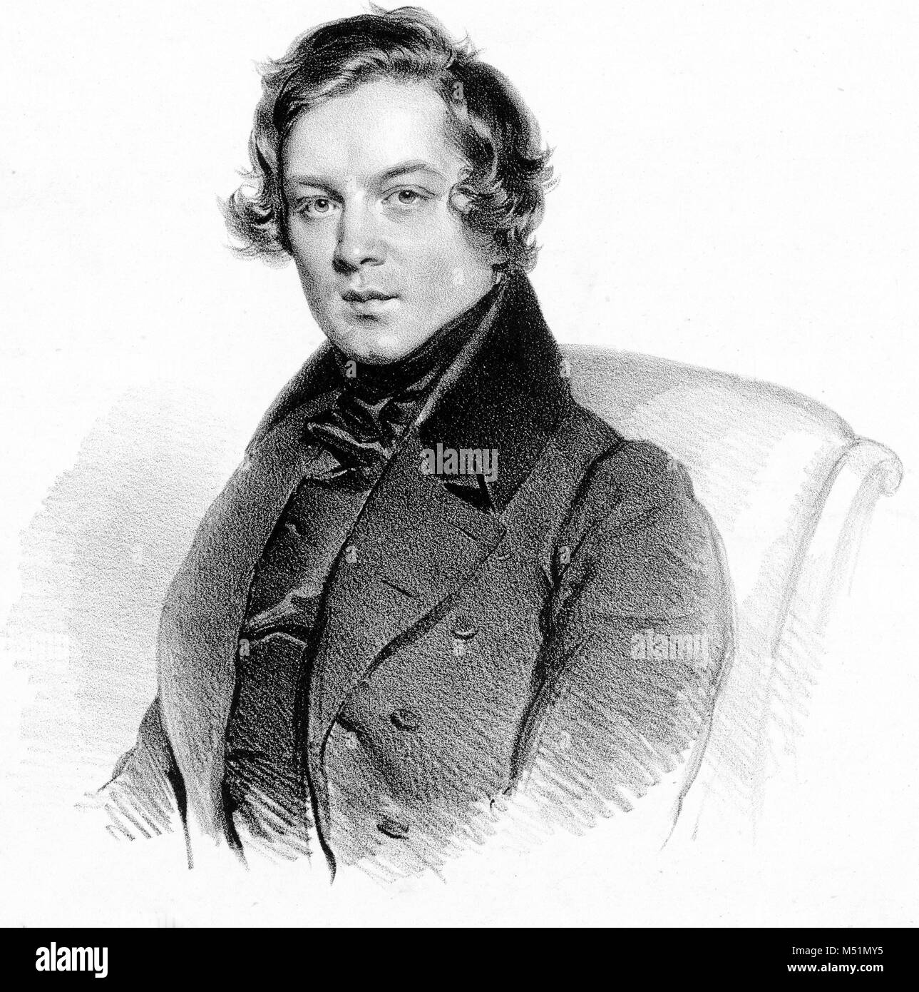 Robert Schumann (1810 - 1856) compositeur allemand Banque D'Images