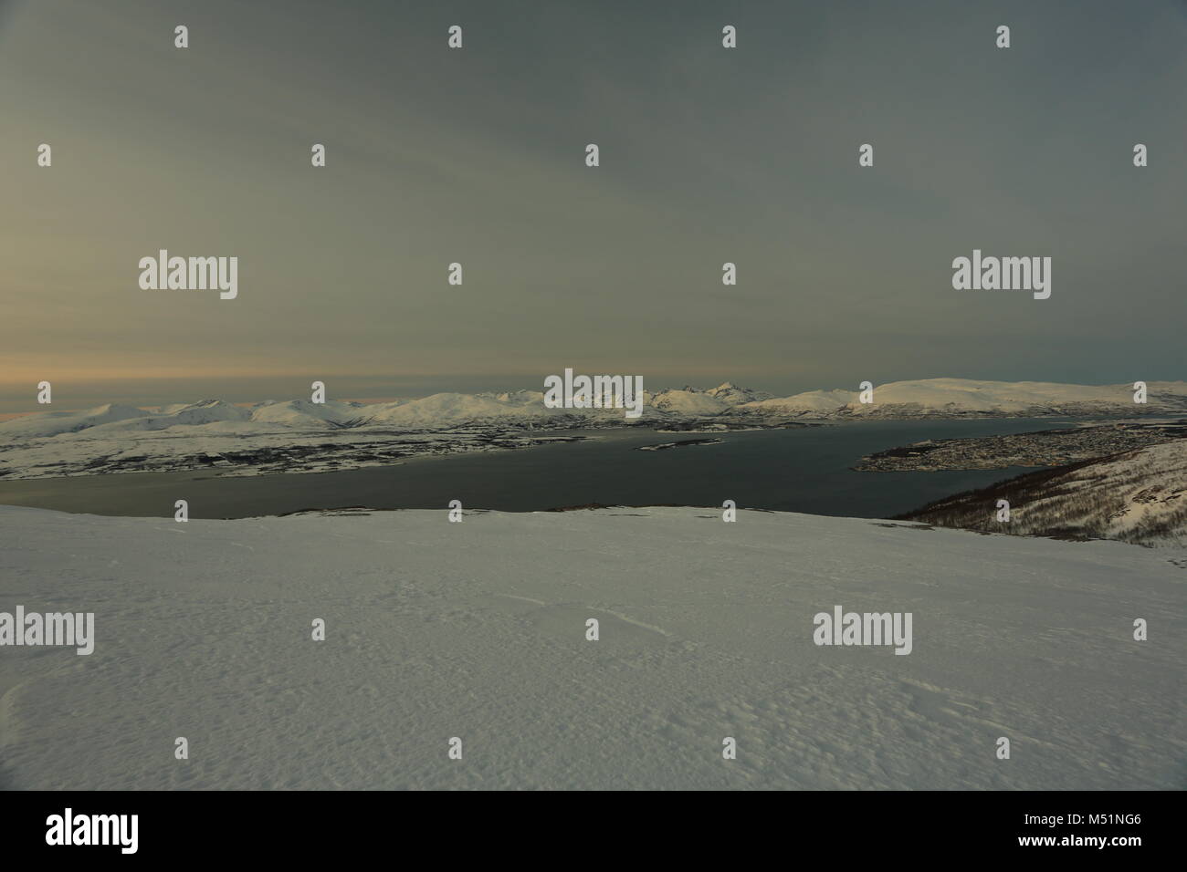 Montagnes hiver neige Banque D'Images