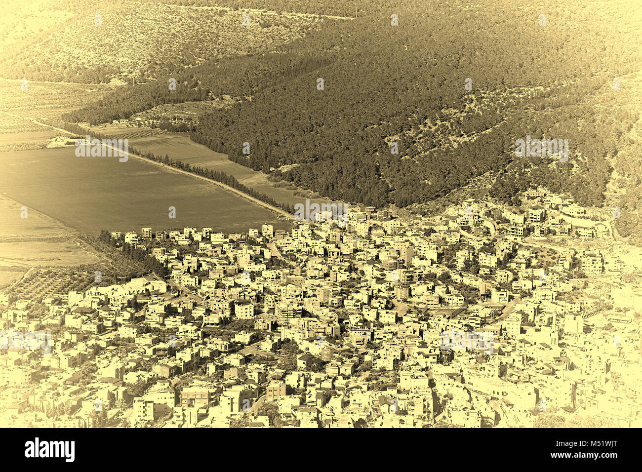 Dans la ville arabe de la vallée de Jezreel Banque D'Images