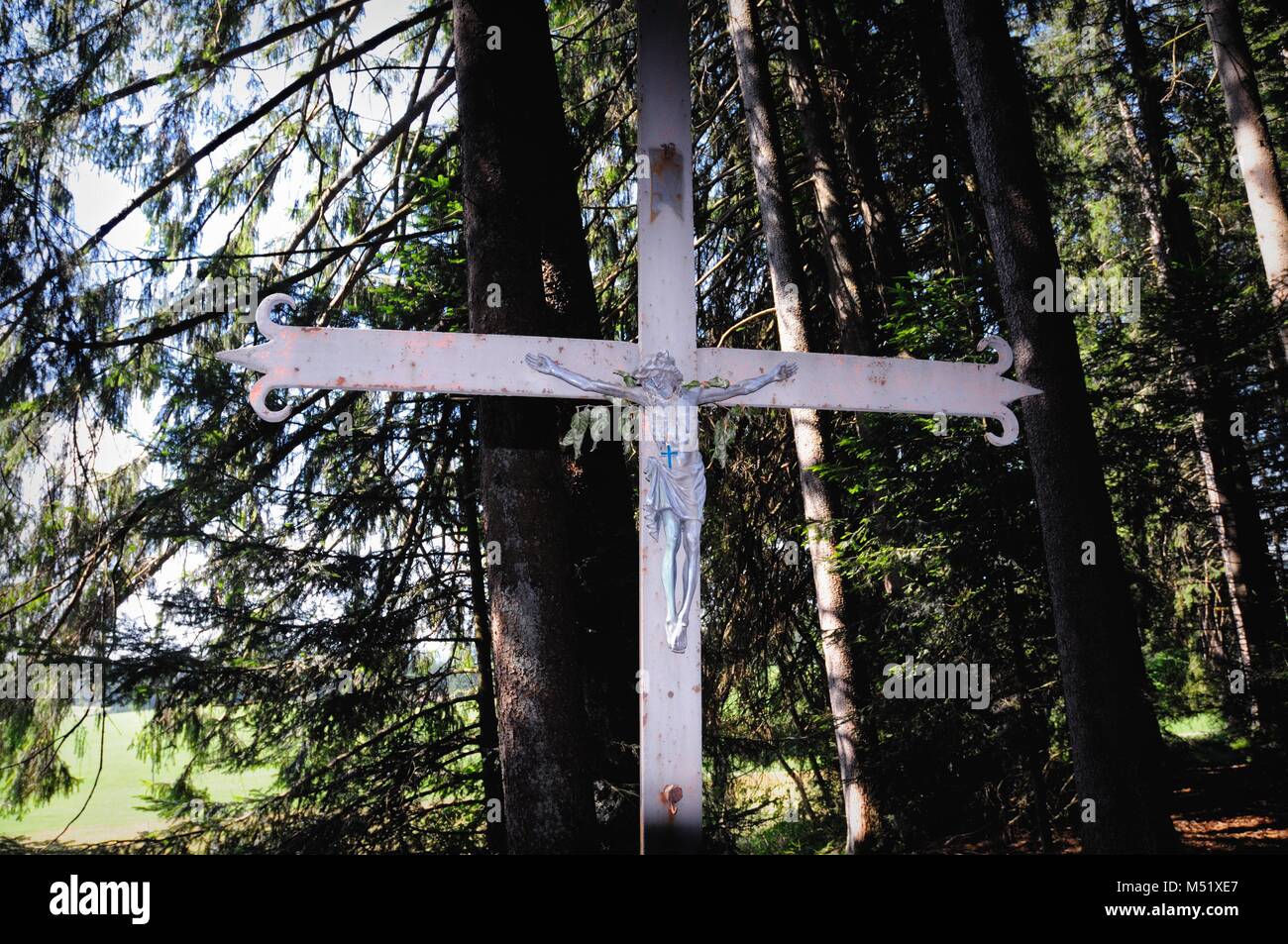 Le Christ sur la croix de fer Banque D'Images