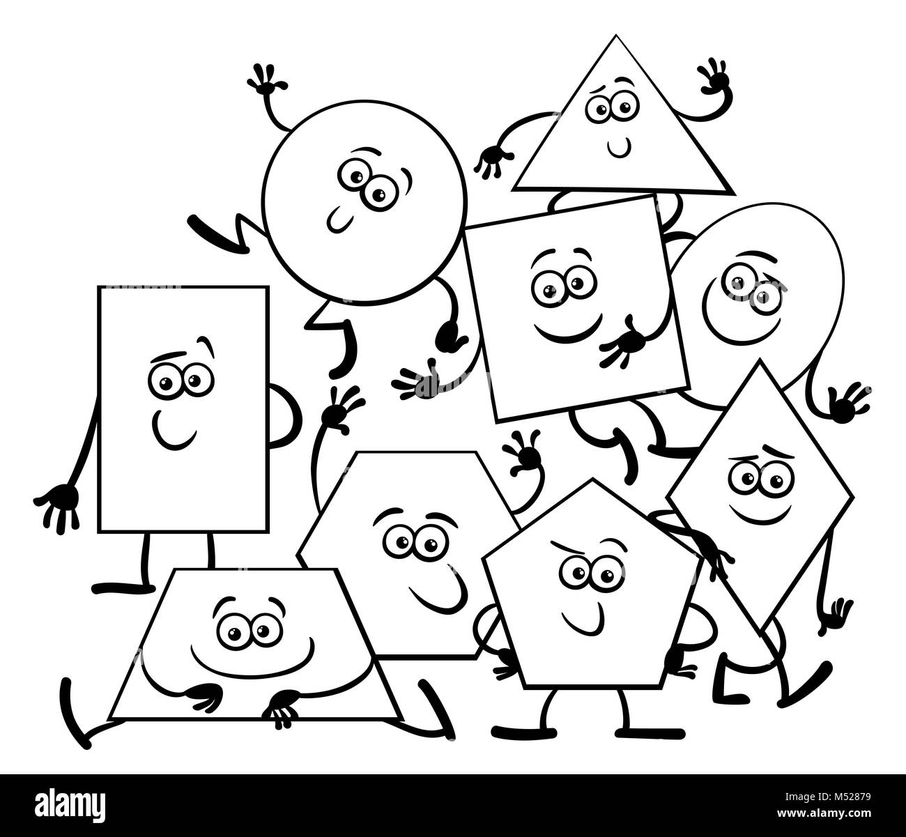 Dessins à colorier les formes géométriques Photo Stock - Alamy