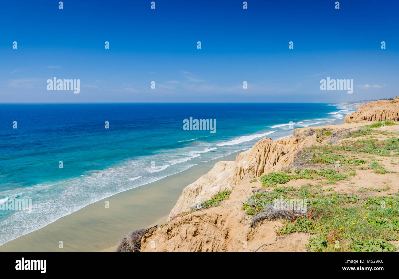 Torrey Pines State Parc Naturel, situé à l'intérieur des limites de la ville de San Diego, reste l'un des plus sauvages étendues de terre sur notre authenticité de la Californie du Sud Banque D'Images