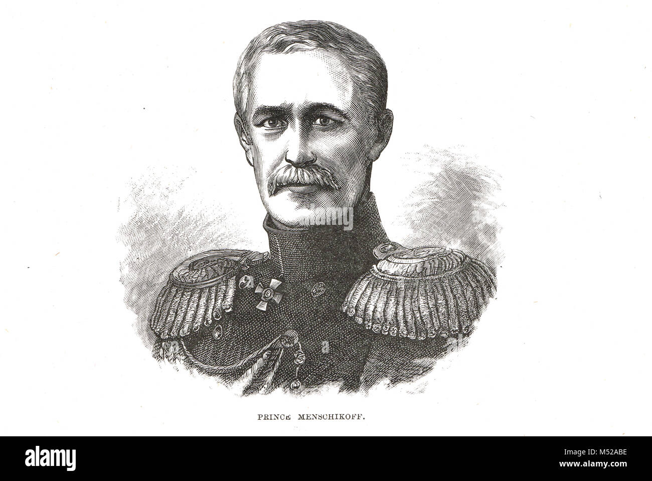 Alexandre Sergueïevitch Menchikov, guerre de Crimée, commandant en chef sur terre et mer des forces russes Banque D'Images