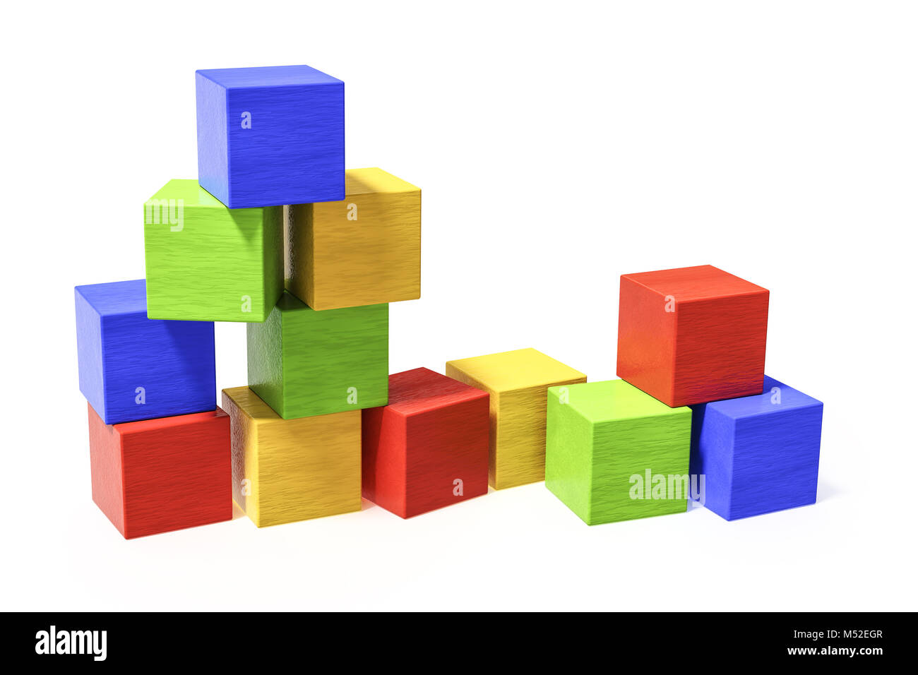 Certains blocs de construction colorés Banque D'Images
