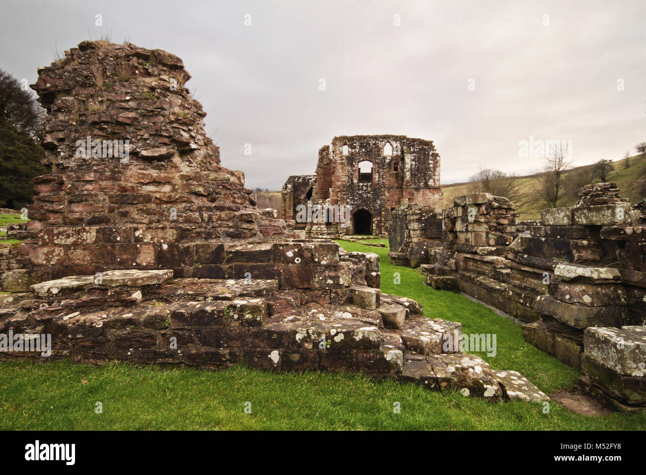 Ruines médiévales à l'abbaye de Furness, Barrow in Furness Banque D'Images