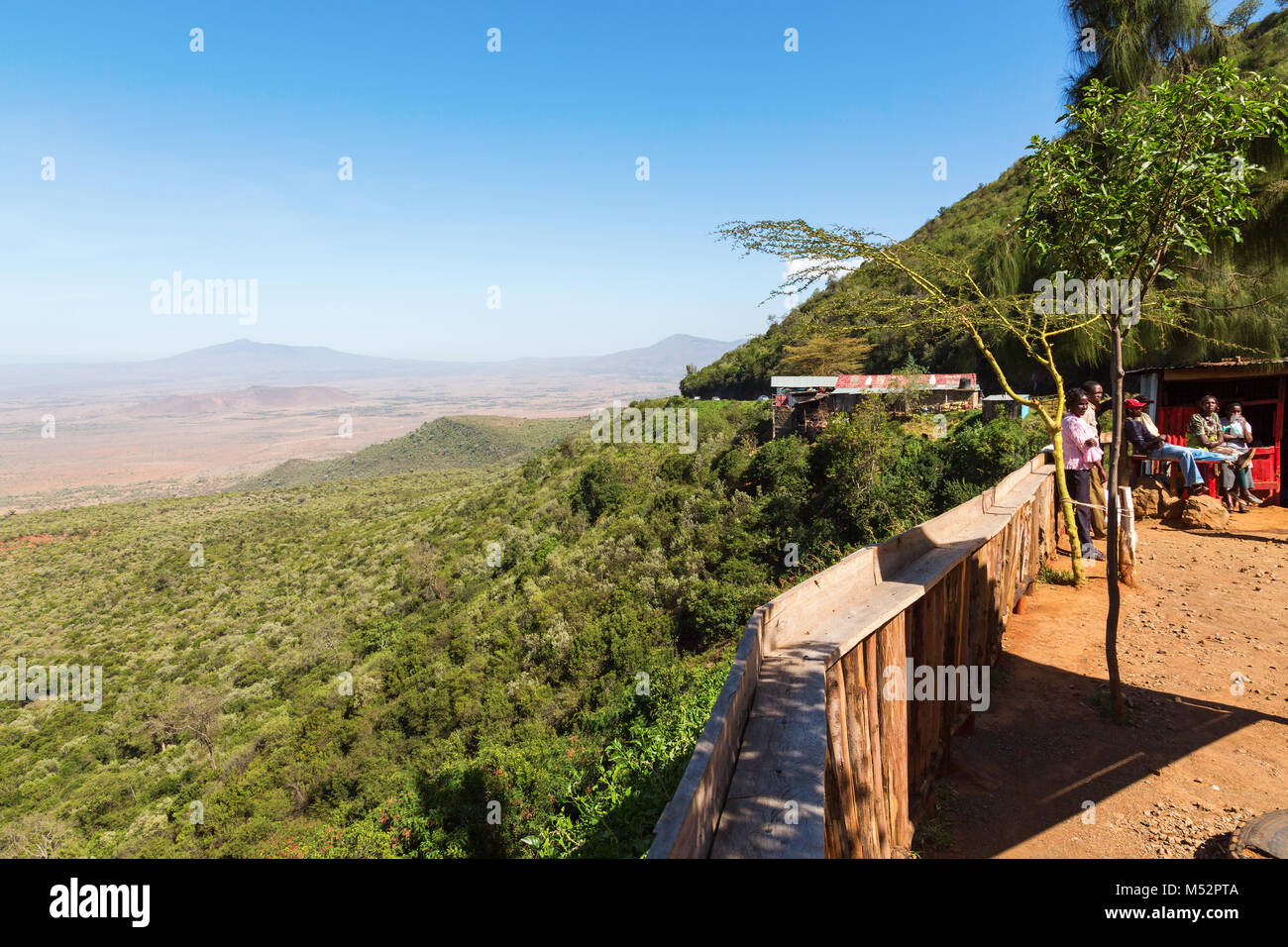 Vue de la vallée du Rift au Kenya Banque D'Images