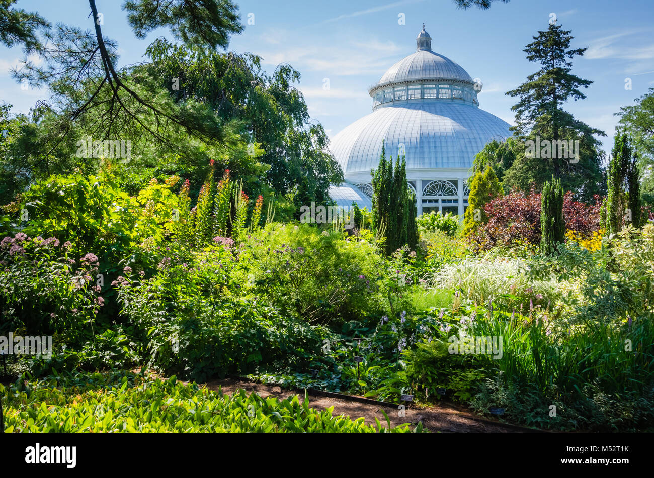 L'Enid A. Haupt Conservatory est une serre au Jardin Botanique de New York dans le Bronx, New York, le musée vivant, établissement d'enseignement, et p Banque D'Images
