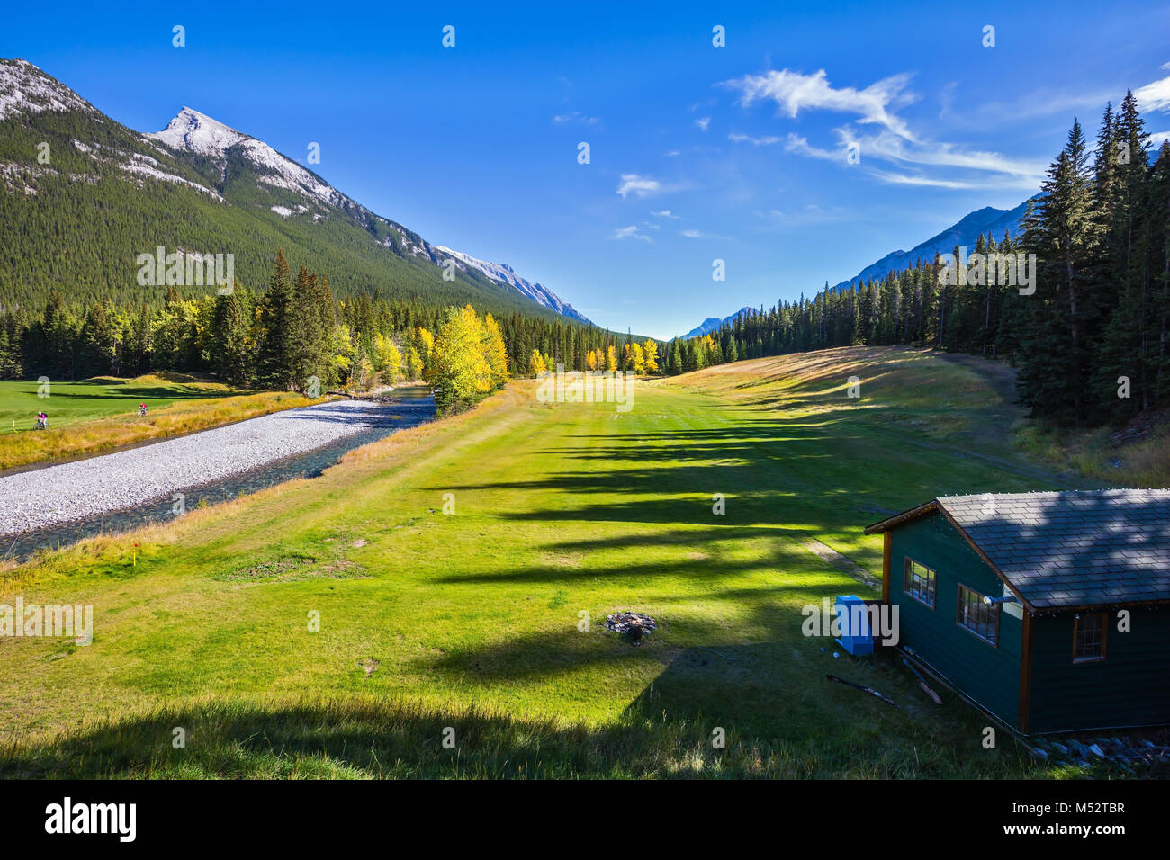Dry Creek Valley dans le parc de Banff Banque D'Images