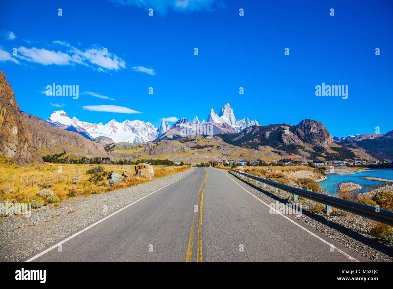 L'autoroute du majestueux Mont Fitz Roy Banque D'Images