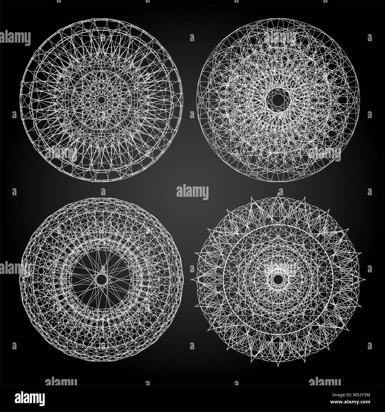Mandala pour la peinture. Ornement de cercle. L'élément de conception. Guilloché Banque D'Images