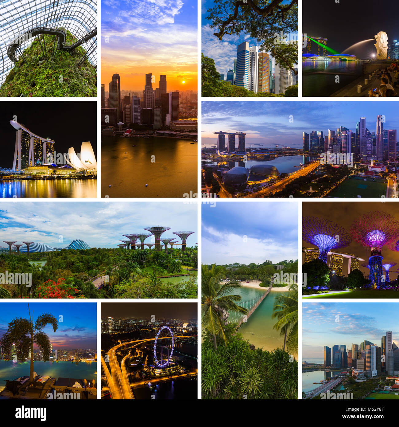Collage d'images de voyage Singapour (mes photos) Banque D'Images