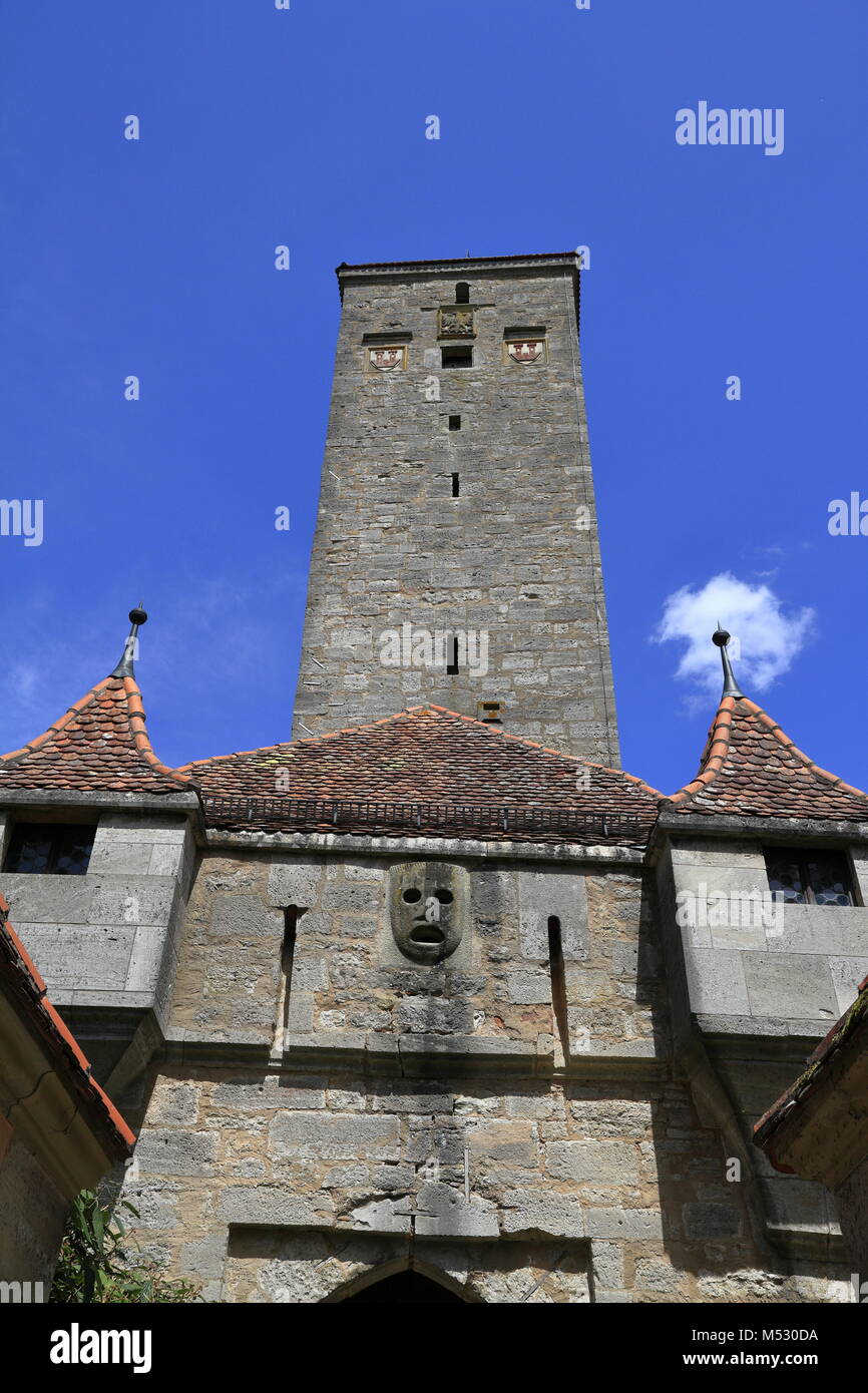 La porte de la ville de l'ouest, Rothenburg ob der Tauber Banque D'Images