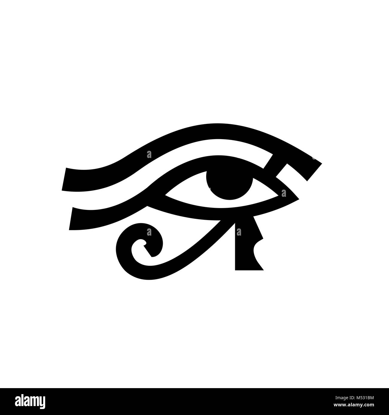 Amulet egyptian symbol eye horus Banque d'images noir et blanc Alamy