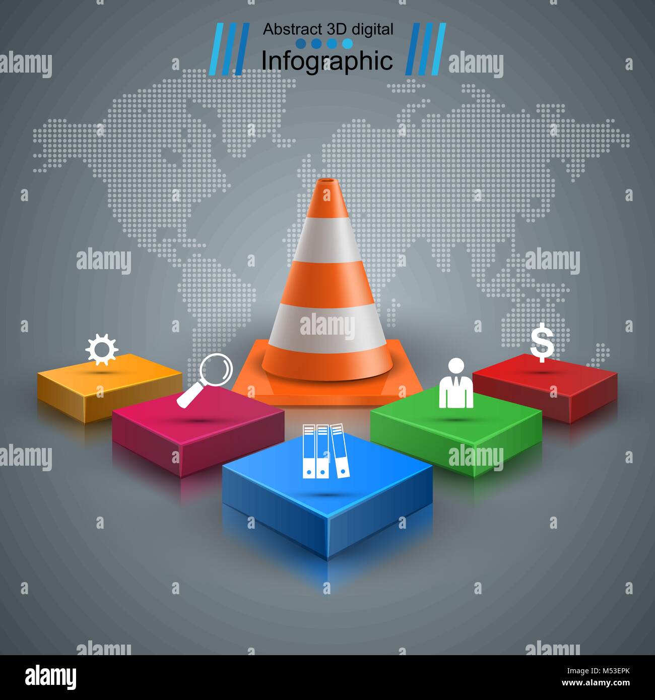 Réparation et récupération road. L'infographie d'affaires. Illustration de Vecteur