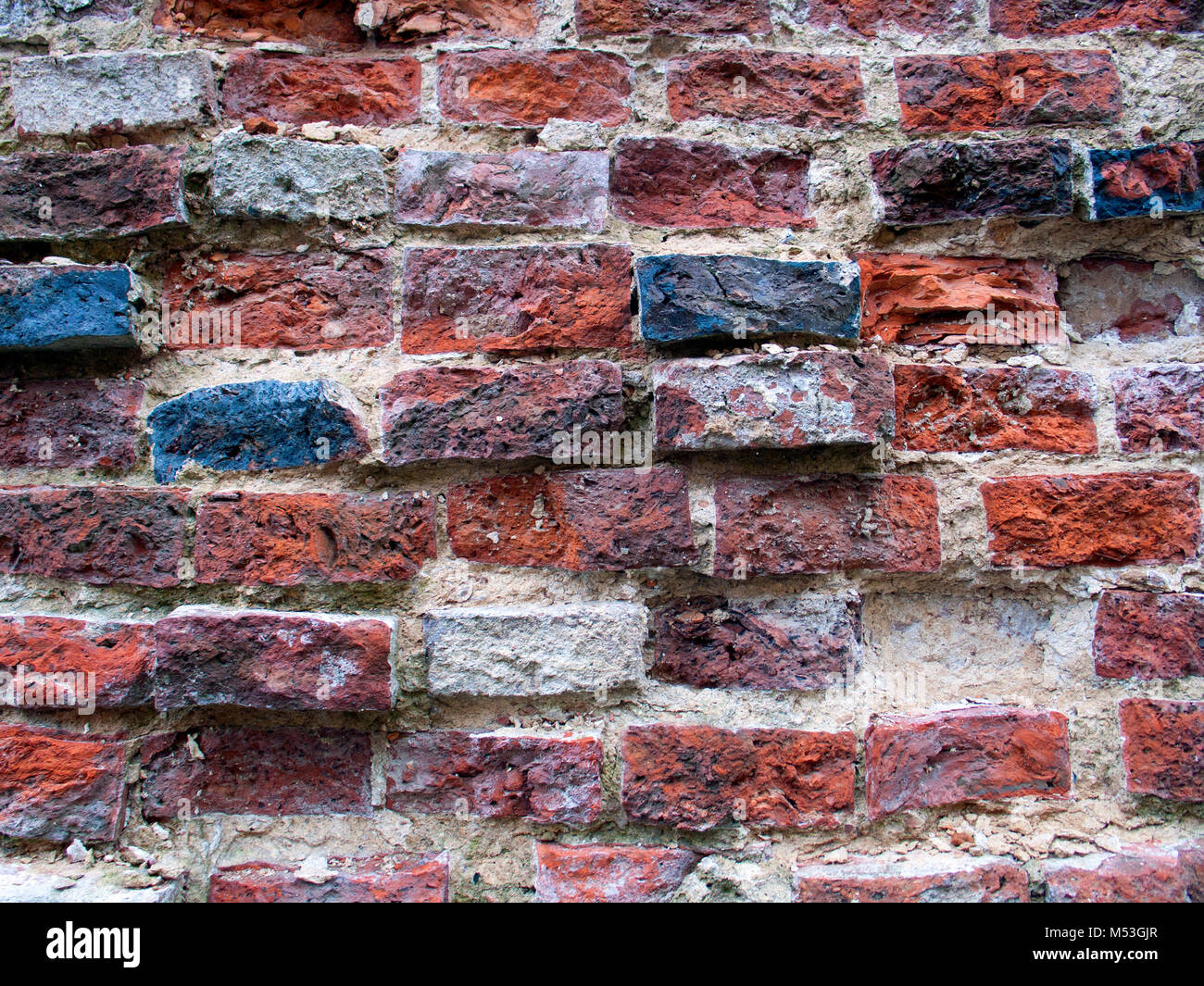 Vieux mur de briques colorées, la texture peut être utilisé comme arrière-plan Banque D'Images