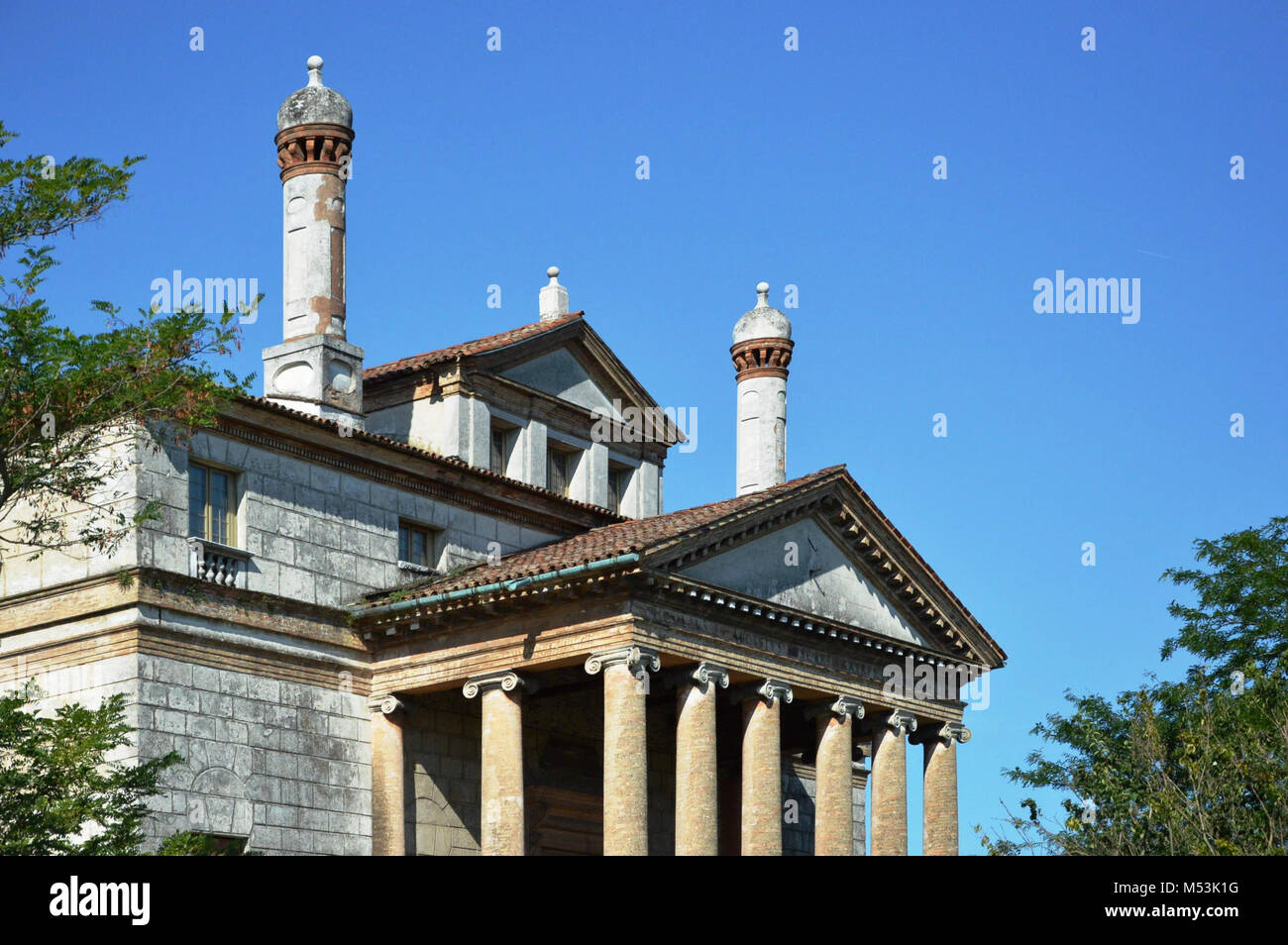 La Villa Foscari, nommé "La Malcontenta", l'architecte Andrea Palladio en 1559, Mira près de Venise en Italie Banque D'Images