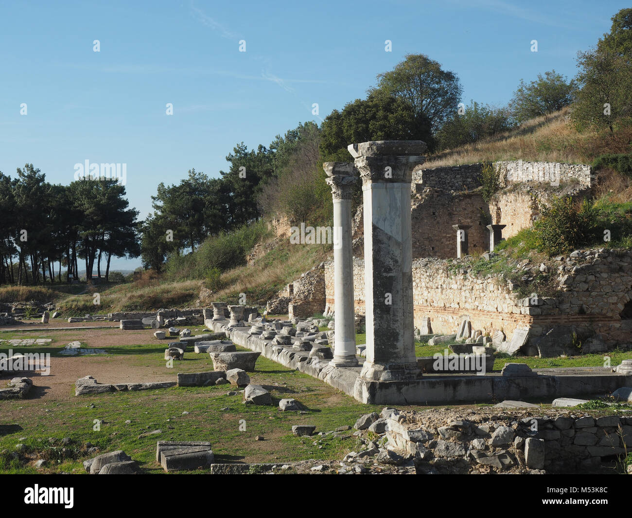 Philippi, ruines de l'ancienne ville, Grèce Banque D'Images